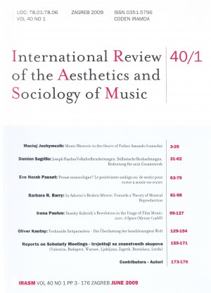logo International review of the aesthetics and sociology of music