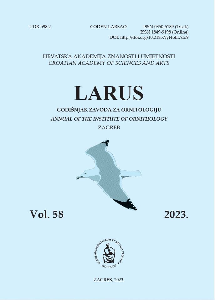 logo Larus - Godišnjak Zavoda za ornitologiju Hrvatske akademije znanosti i umjetnosti