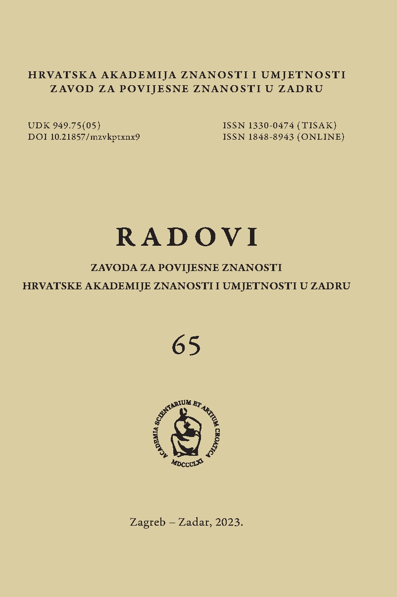 logo Radovi/Institute for Historical Sciences of the Croatian Academy of Sciences and Arts in Zadar : Institute for Historical Sciences of the Croatian Academy of Sciences and Arts in Zadar