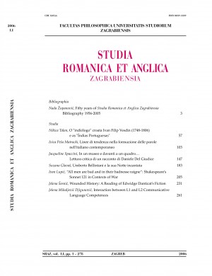 logo Studia Romanica et Anglica Zagrabiensia : Revue publiée par les Sections romane, italienne et anglaise de la Faculté des Lettres de l’Université de Zagreb