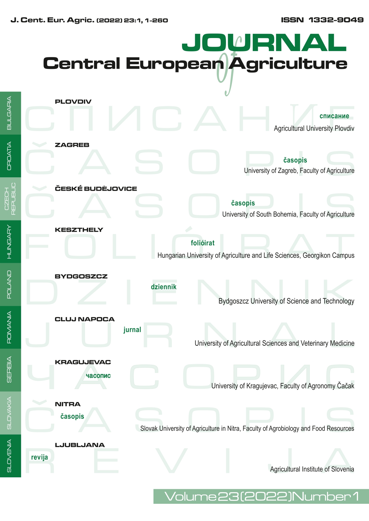 logo Journal of Central European Agriculture