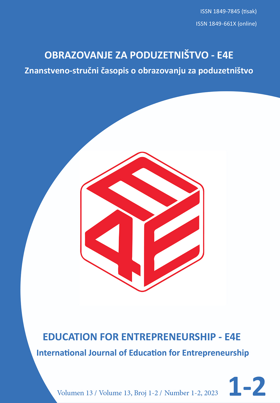 logo Education for Entrepreneurship - E4E : International Journal of Education for Entrepreneurship