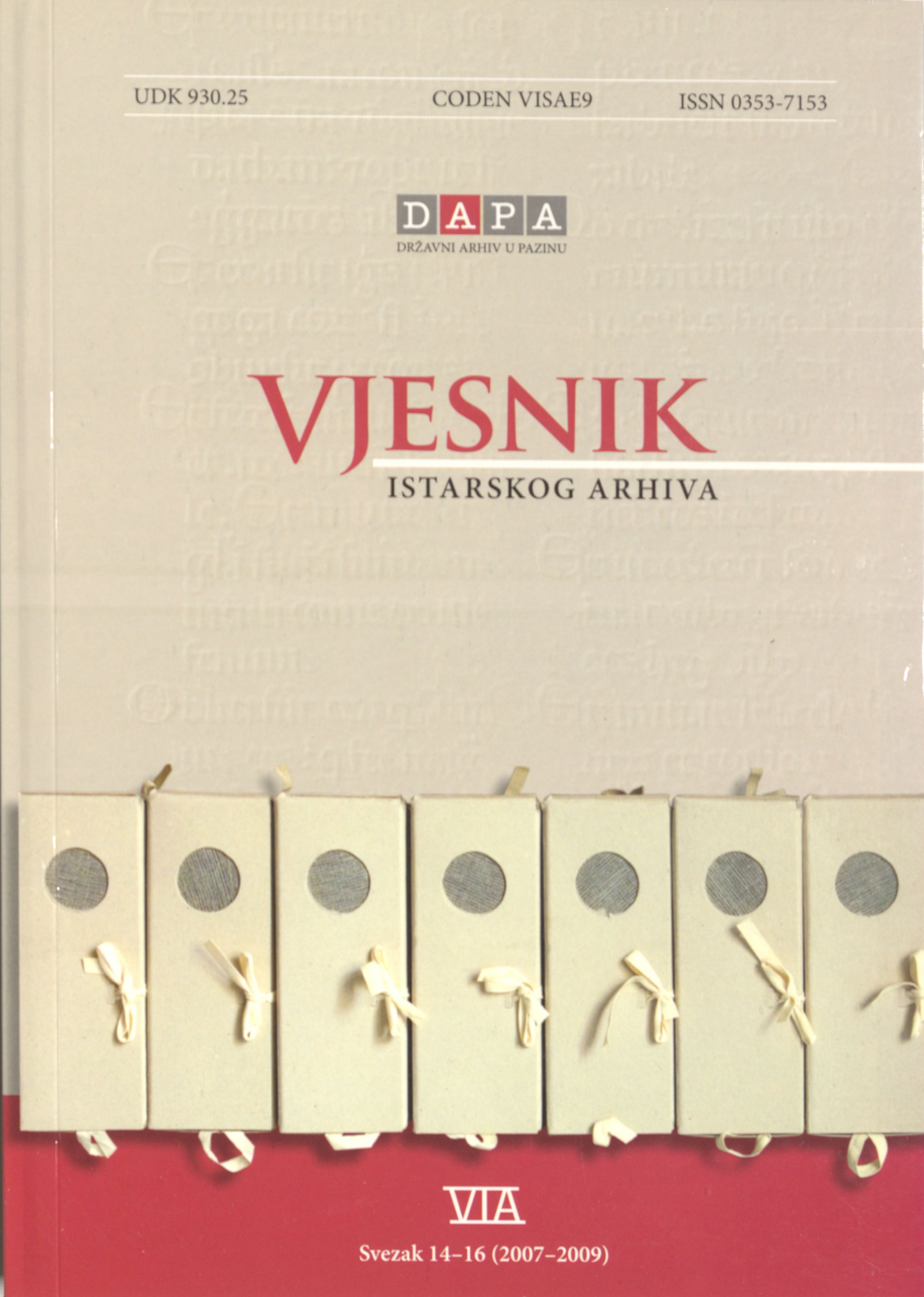 					Pogledaj Vjesnik istarskog arhiva sv. 14-16 (2007.-2009.)
				