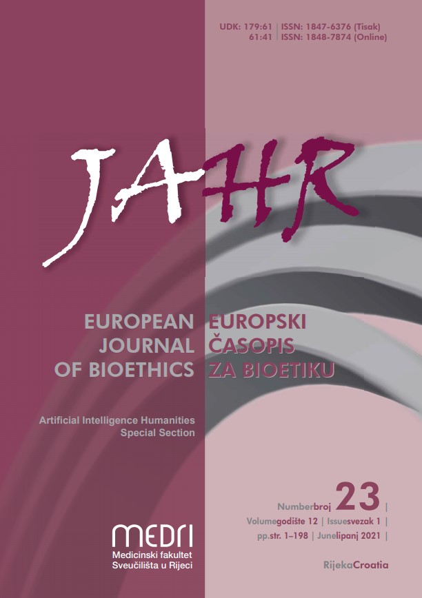					View Vol. 12 No. 1 (2021): Jahr – European Journal of Bioethics
				
