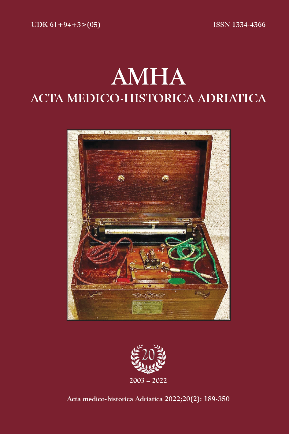 					View Vol. 20 No. 2 (2022): AMHA – Acta medico-historica Adriatica
				