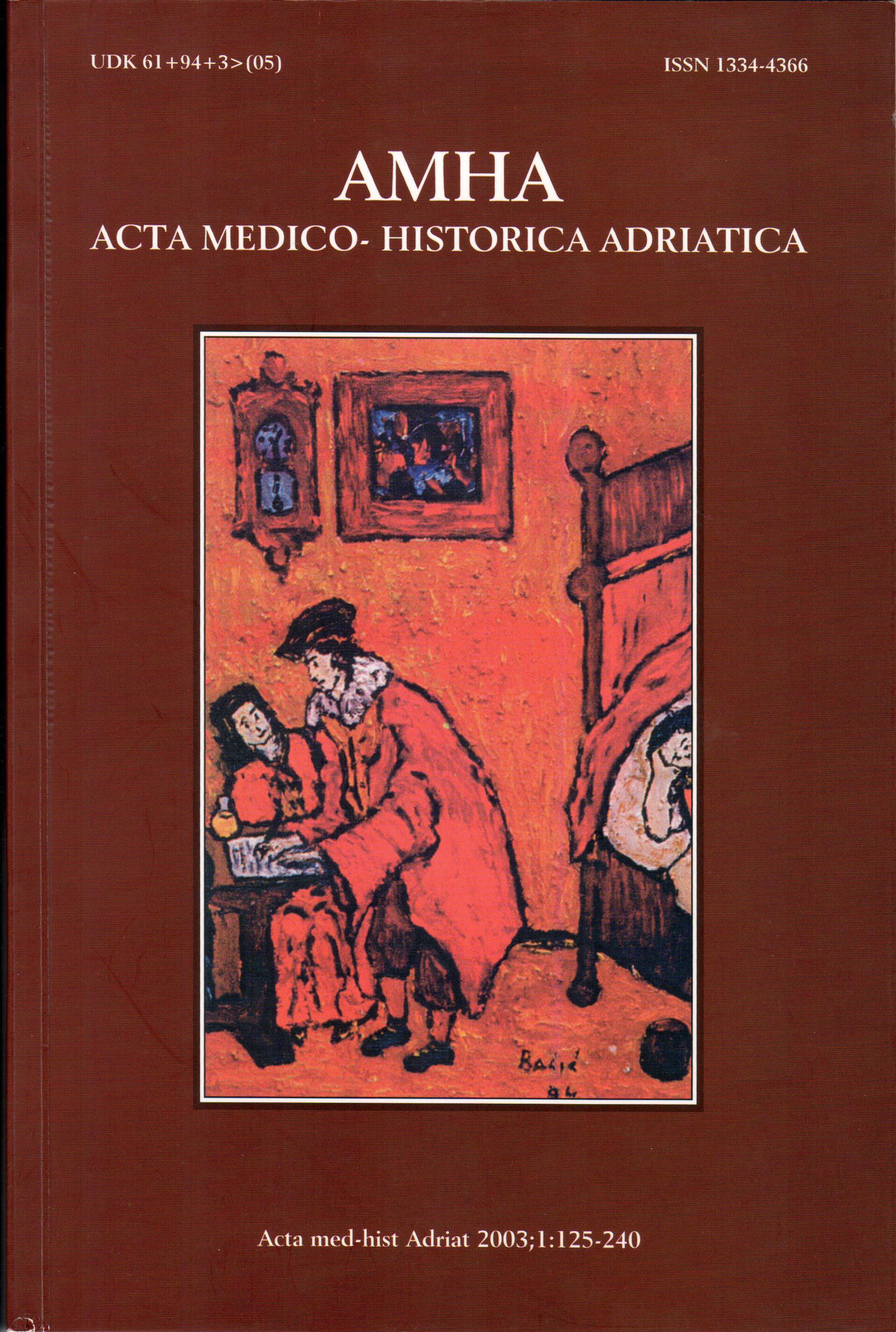 					View Vol. 1 No. 2 (2003): AMHA – Acta medico-historica Adriatica
				