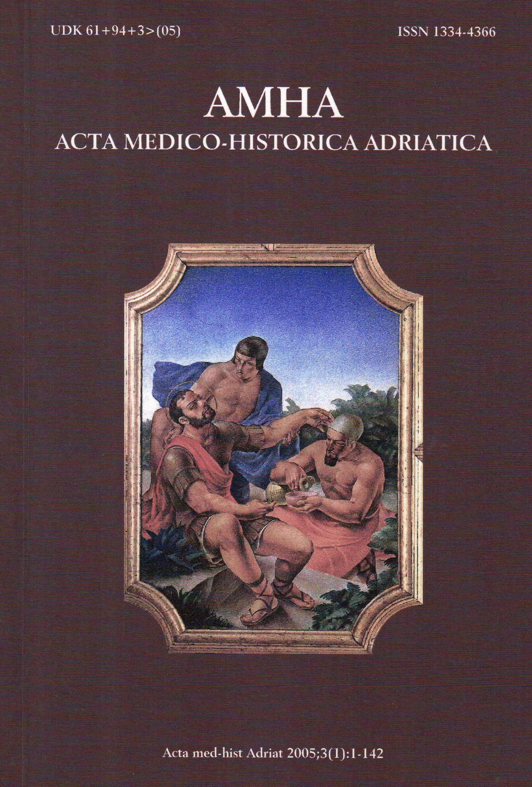 					View Vol. 3 No. 1 (2005): Vol 3 No 1 (2005): AMHA – Acta medico-historica Adriatica
				