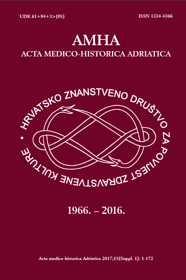 					View Vol. 15 (2017): Vol 15 (2017): Supplement 1 AMHA – Acta medico-historica Adriatica
				