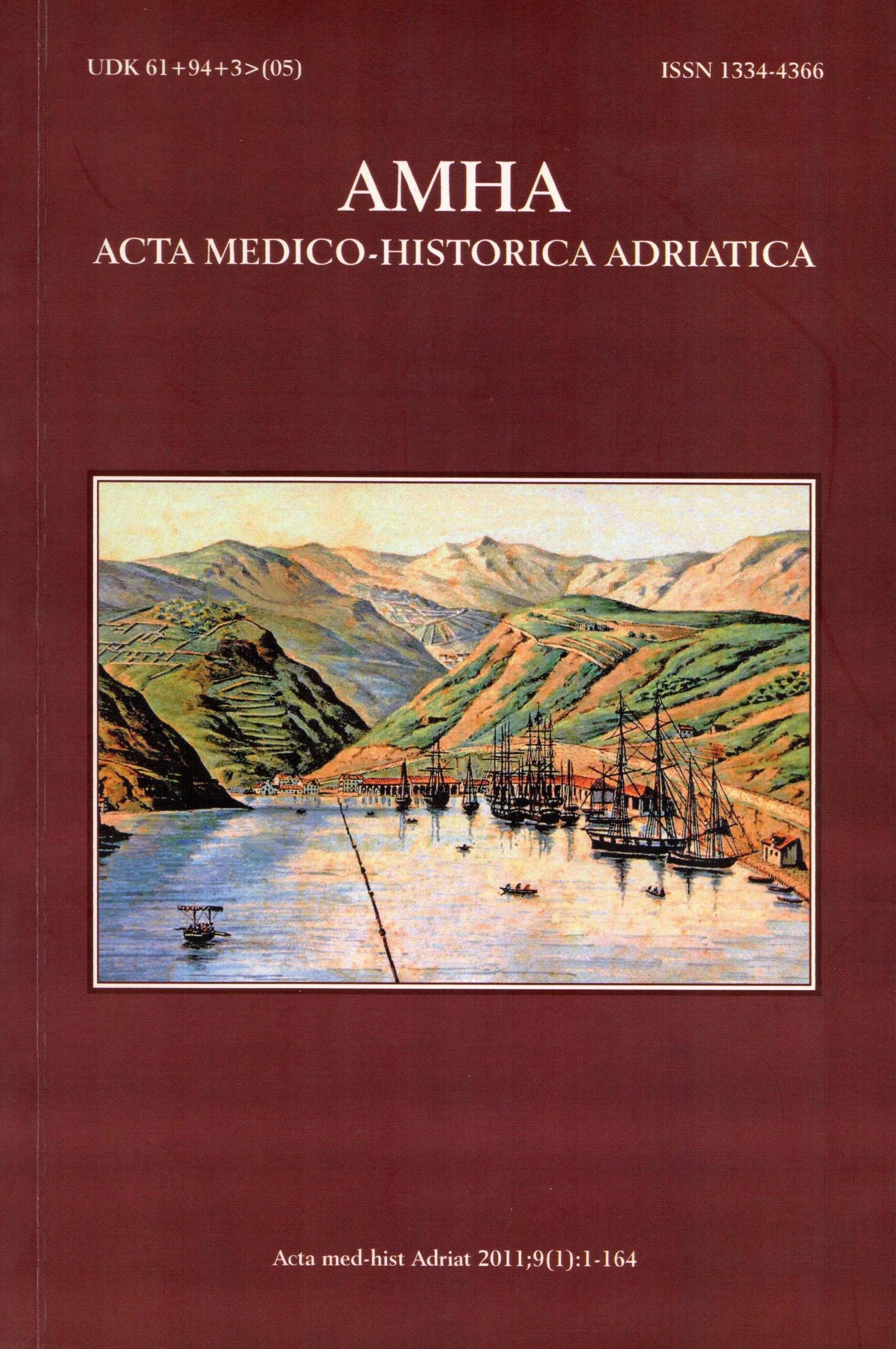 					View Vol. 9 No. 1 (2011): Vol 9 No 1 (2011): AMHA – Acta medico-historica Adriatica
				